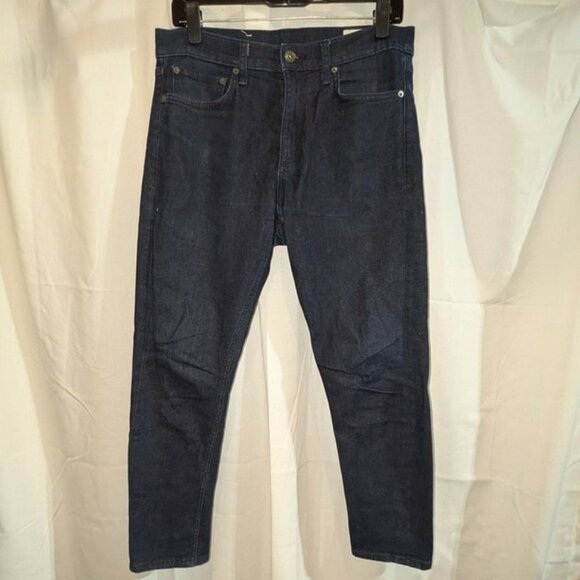 Rag & Bone Fit 1 Skinny Dark Navy Rinse Wash Aero Stretch Tapered Leg Jean 31x32 - Picture 3 of 8